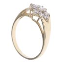 9ct Yellow Gold Cubic Zirconia Cluster Ring
