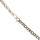 9ct Yellow and White Gold Chain 18"