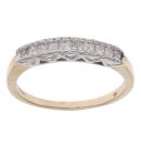 9ct Yellow Gold 0.25ct Princess Cut Diamond Eternity Ring