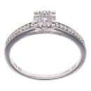 9ct White Gold 0.25ct Diamond Cluster Ring