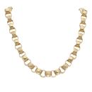 9ct Yellow Gold Patterned And Plain Belcher Chain 18"