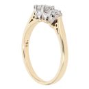 18ct Yellow Gold 0.50ct Diamond Trilogy Ring