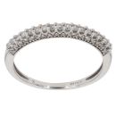 9ct White Gold 0.25ct Brilliant Cut Diamond Half Eternity Ring