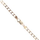9ct Yellow Gold Square Curb Chain 16"
