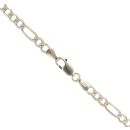 9ct Yellow and White Gold Diamond Cut Figaro Chain 16"