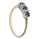 9ct Yellow Gold 0.04ct Diamond And Sapphire Ring