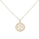 9ct Yellow Gold Patterned Fancy Pendant and Chain 22"
