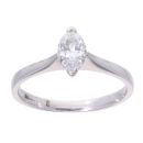 18ct White Gold 0.50cts Diamond Solitaire Ring