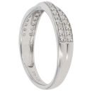 9ct White Gold 0.20ct Diamond Crossover Ring
