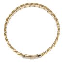 14ct Yellow Gold Monaco Classic Pave Lock Bangle