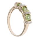 9ct Yellow Gold 0.05ct Diamond And Peridot Ring