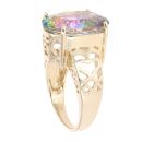9ct Yellow Gold Mystic Topaz Single Stone Ring