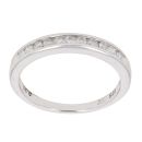 9ct White Gold 0.25ct Brilliant Cut Diamond Half Eternity Ring