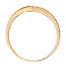 9ct Yellow Gold Emerald and Diamond Wishbone Ring