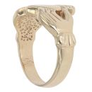9ct Yellow Gold Plain Claddagh Ring