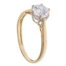 18ct Yellow Gold Cubic Zirconia Solitaire Ring