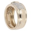 9ct Yellow Gold Cubic Zirconia Heart Ring