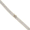 9ct Yellow And White Gold Watch Strap Chain 16"