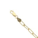 Gold Plated Silver Paperclip Bracelet 7"