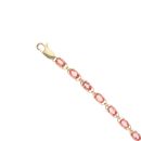 18ct Yellow Gold Peach Topaz Bracelet 7.5"