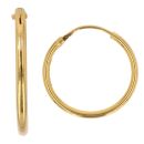 22ct Yellow Gold Plain Hoop Earrings