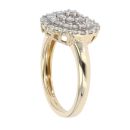 9ct Yellow Gold 1.00ct Brilliant Cut Diamond Cluster Ring