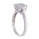 18ct White Gold 0.75ct Diamond Cluster Ring