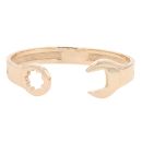 9ct Yellow Gold Spanner Patterned Torque Bangle