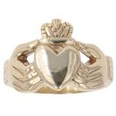 9ct Yellow Gold Plain Claddagh Ring