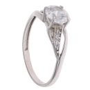 9ct White Gold Cubic Zirconia Single Stone Ring