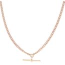 9ct Rose Gold Albert T-Bar Chain 22"