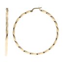 14ct Yellow Gold Twist Hoop Earrings