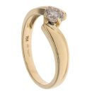 18ct Yellow Gold 0.40ct Brilliant Cut Diamond Solitaire Twist Ring
