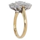 18ct Yellow Gold 5.30ct Diamond Cluster Ring