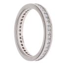 18ct White Gold 1.00ct Princess Cut Diamond Full Eternity Ring