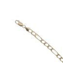 9ct Yellow Gold Figaro Bracelet 7.5"