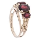 9ct Yellow Gold Three Stone Garnet Ring