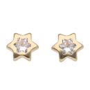 9ct Yellow Gold Cubic Zirconia Star Stud Earrings