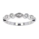 9ct White Gold 0.33ct Diamond Half Eternity Ring by Anya Belle