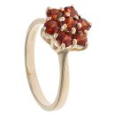 9ct Yellow Gold Garnet Cluster Ring