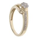 9ct Yellow Gold 0.14ct Diamond Cluster Ring