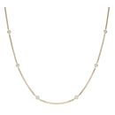 Silver Gold Plated Cubic Zirconia Chain 16"