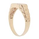 9ct Yellow Gold 0.01ct Diamond Signet Ring