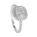 9ct White Gold 0.63ct Diamond Cluster Ring by Anya Belle
