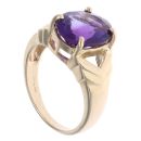 9ct Yellow Gold Purple Gemstone Solitaire Ring
