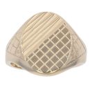 9ct Yellow Gold Patterned Signet Ring