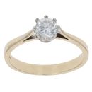 9ct Yellow Gold Cubic Zirconia Solitaire Ring