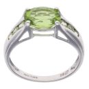 9ct White Gold Peridot Ring