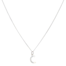 Silver Personalised Block Initial Pendant and Chain