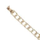 9ct Yellow Gold Textured Curb ID Bracelet 8"